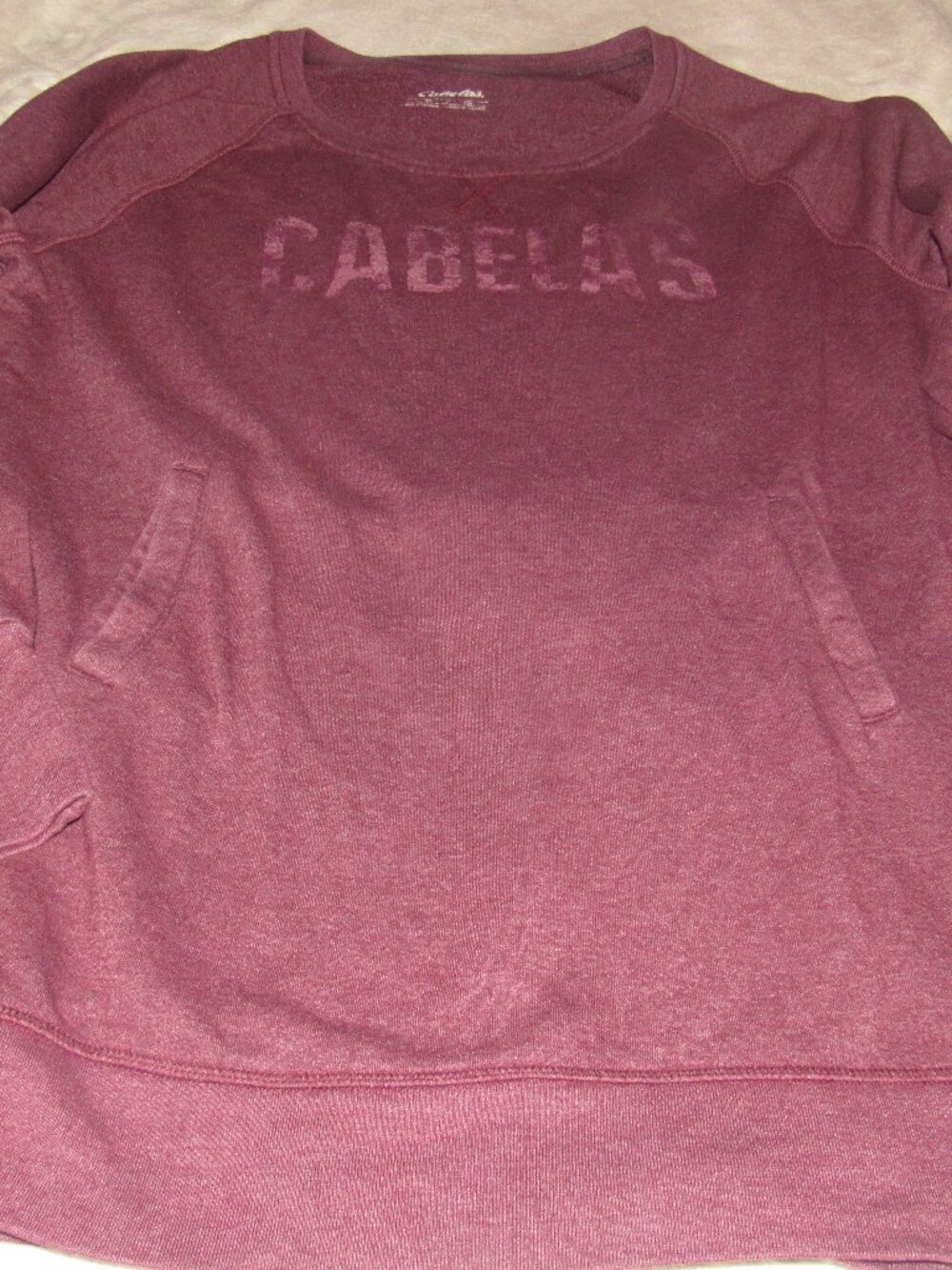 Cabela's Red (Burgundy) Sweatshirt Size XL USED
